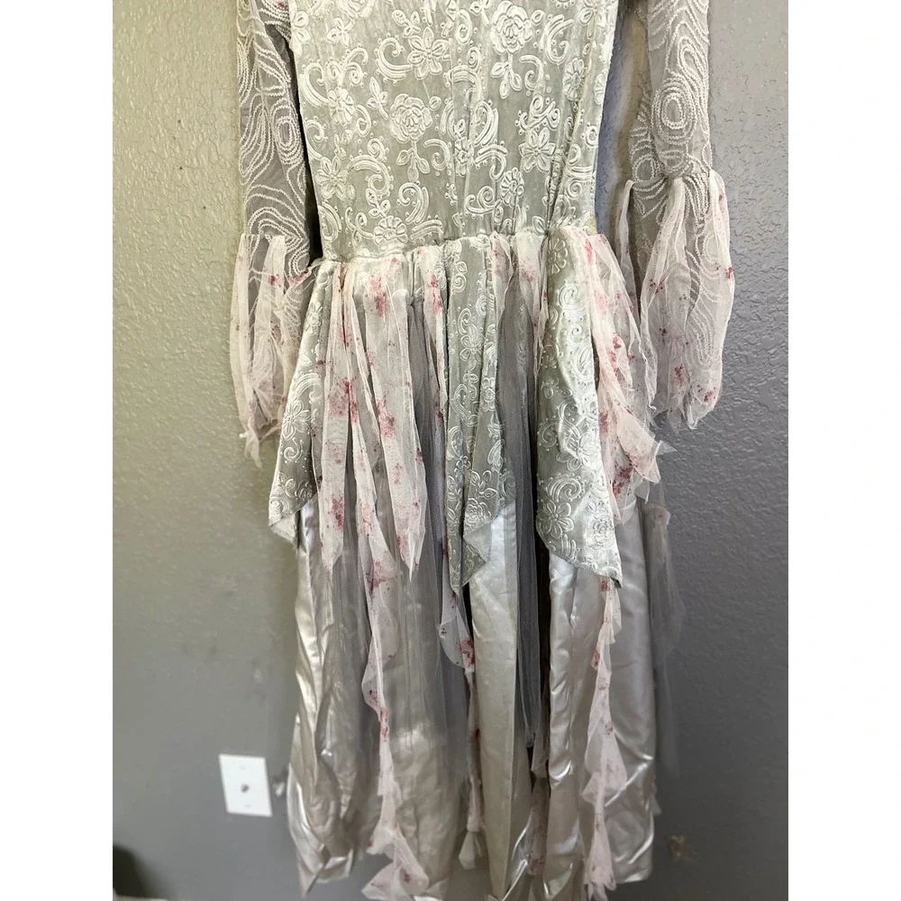Spirit‎ Signature Zombie Bride Costume Set 14/16 Girls Halloween Goth NO CROWN